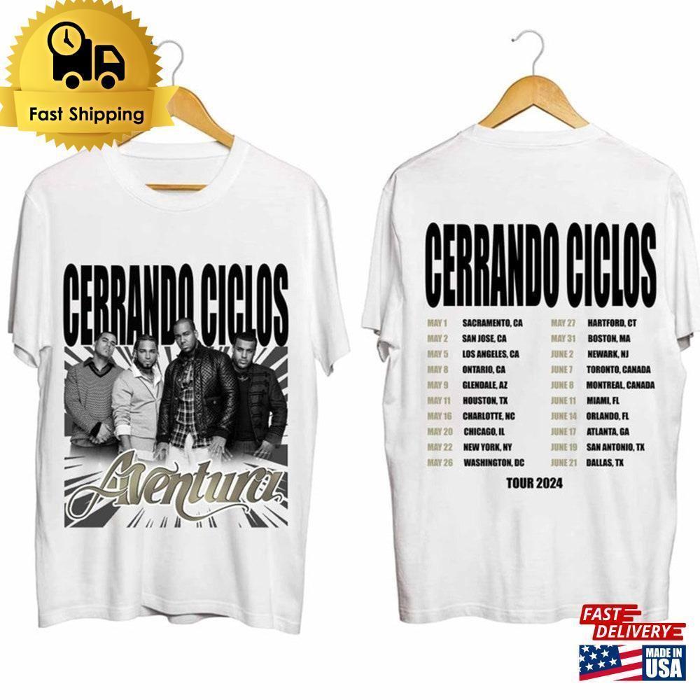 Aventura Tour Concert Bachata Cerrando Ciclos Unisex  2 Sided